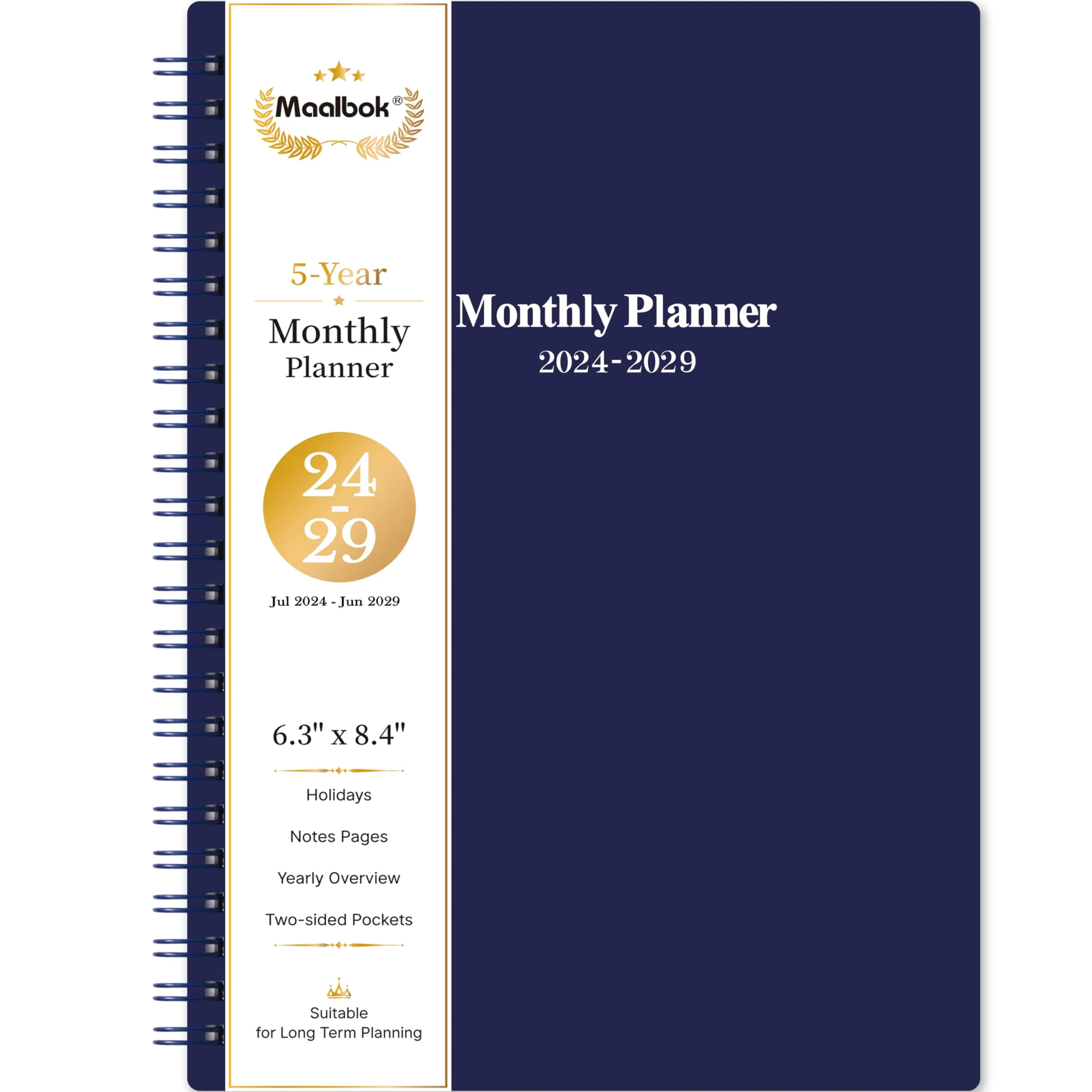 2024-2029-monthly-planner-calendar-jul-2024-jun-2029-5-year-monthly-planner-with-tabs-6-4-x-8-5-60-monthly-planner-two-side-pocket-9-notes-pages-suitable-for-long-term-planning-blu