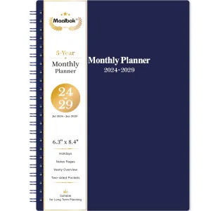Planificateur Mensuel 5 Ans 2024-2029
