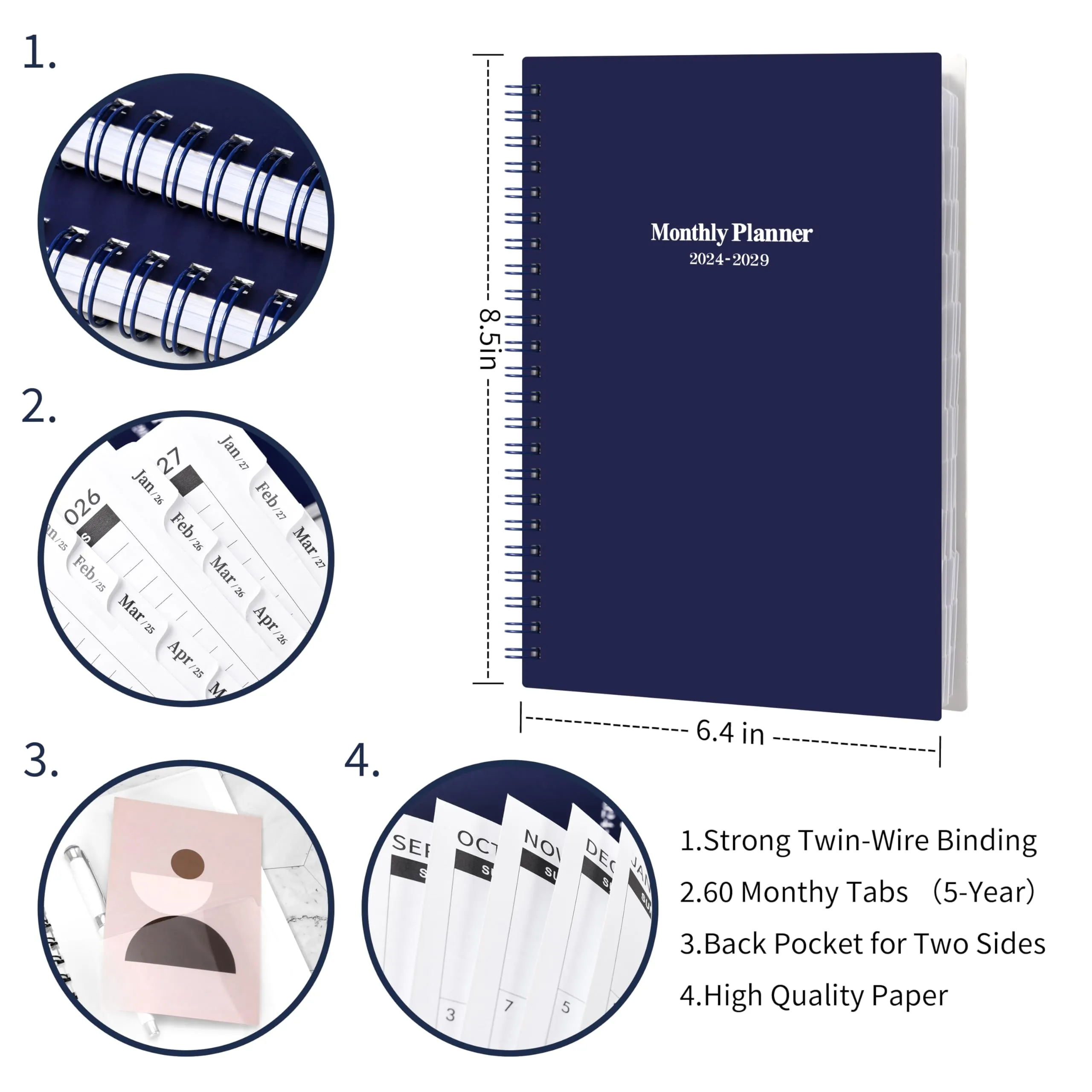 2024-2029-monthly-planner-calendar-jul-2024-jun-2029-5-year-monthly-planner-with-tabs-6-4-x-8-5-60-monthly-planner-two-side-pocket-9-notes-pages-suitable-for-long-term-planning-blu
