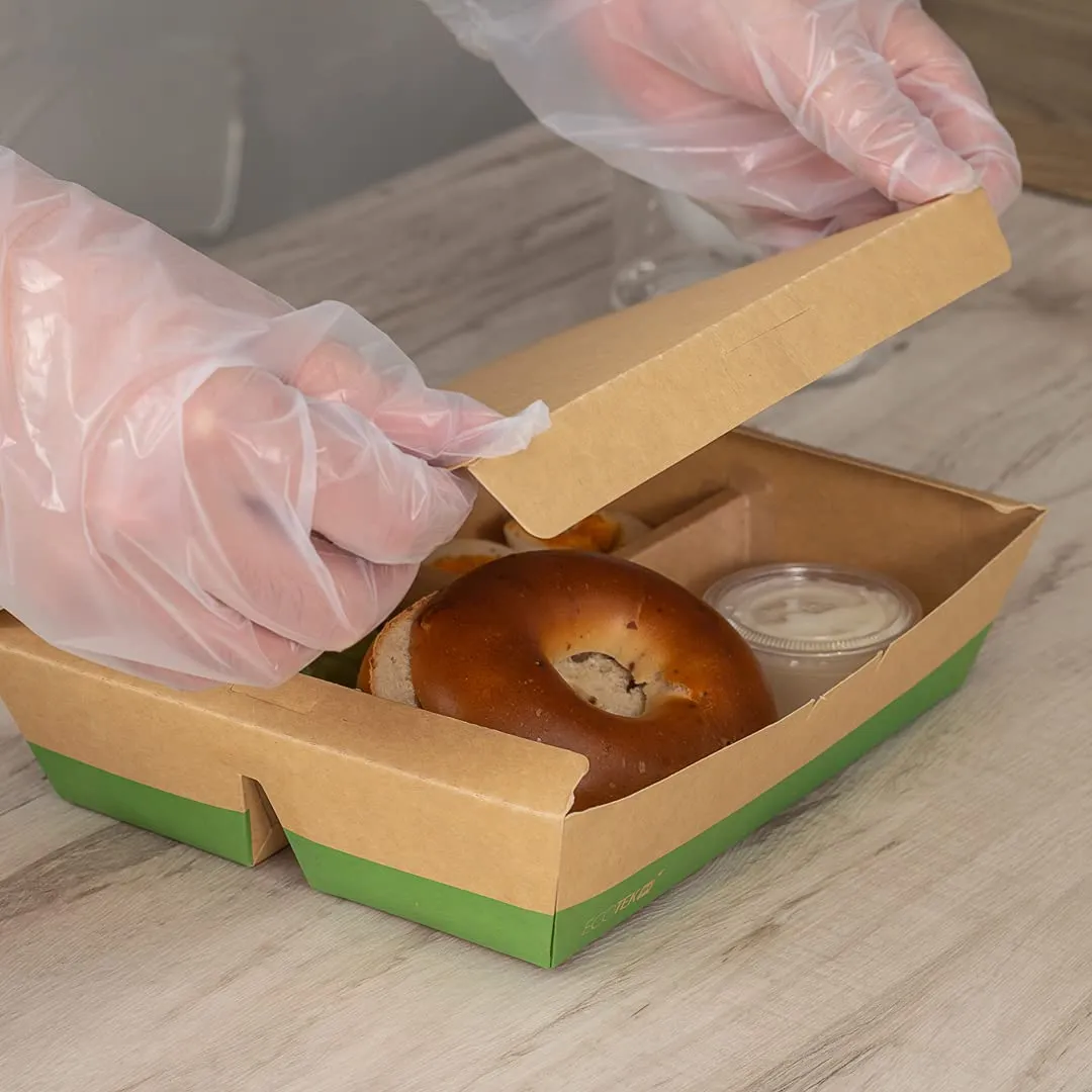 restaurantware-eco-tek-50-7-ounce-to-go-boxes-100-bento-boxes-3-compartments-tab-lock-closure-kraft-and-green-paper-take-out-boxes-pla-lining-for-restaurants-or-parties