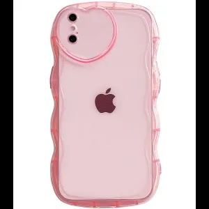 Qokey Süßes Transparentes Love Case für iPhone Xs Max
