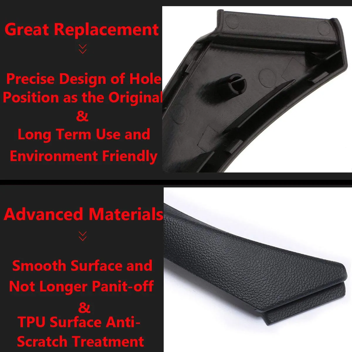 ttcr-ii-compatible-with-bmw-3-series-door-handle-cover-2006-2012-half-part-1-pc-for-e90-e91-door-pull-handle-replacement-fits-323-325-328-330-335-sedan-touring-black-left-rear