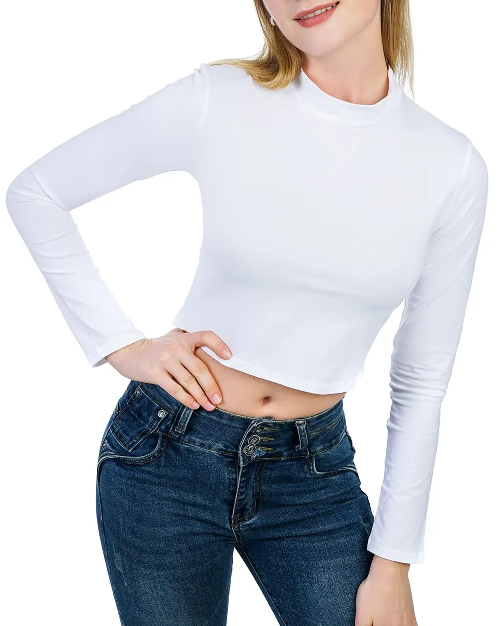 artivaly-women-s-basic-long-sleeve-mock-neck-slim-fit-crop-top-tee