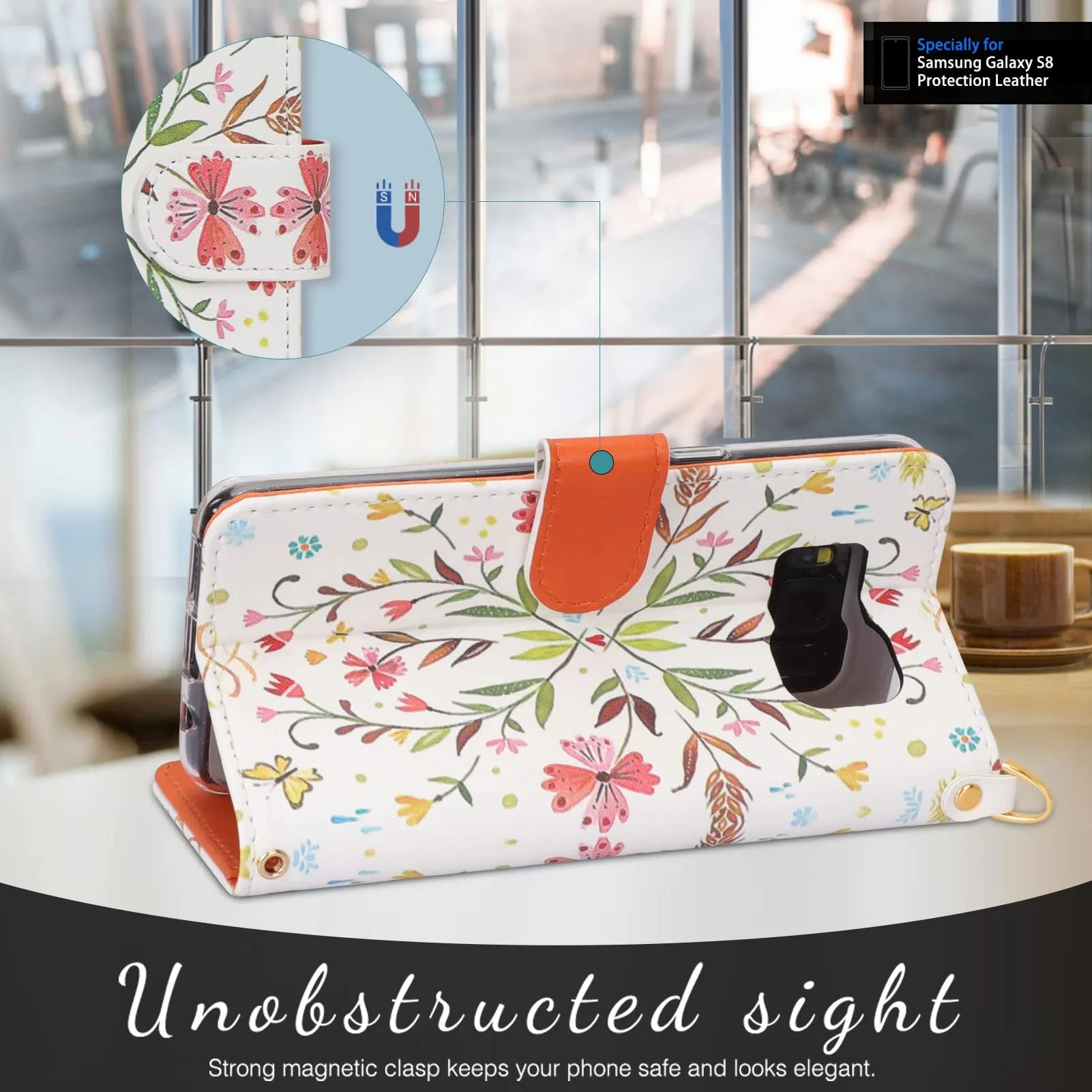 fyy-designed-for-samsung-galaxy-s8-case-pu-leather-wallet-phone-case-with-card-holder-flip-protective-case-cover-kickstand-feature-wrist-strap-for-samsung-galaxy-s8-spring