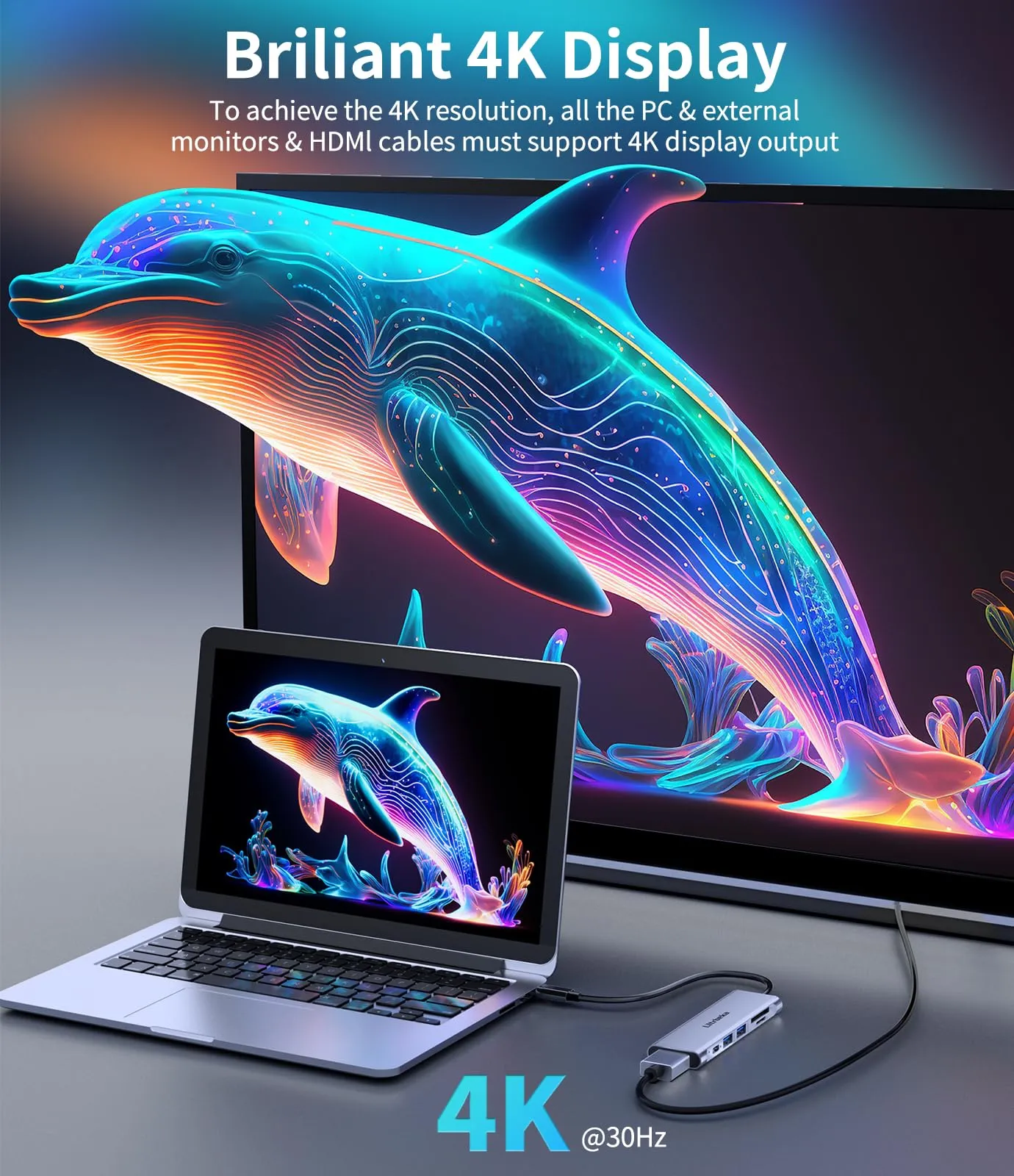 usb-c-hub-7in1-usbc-hub-4k-hdmi-multiport-adapter-tf-sd-card-reader-2-powered-usb-a-3-0-5gbps-100w-pd-dongle-adapter-usb-c-extender-compatible-for-type-c-ports-laptop-macbook-pro-a