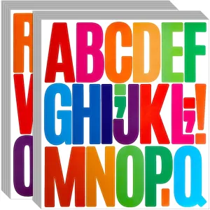 Pegatinas de Letras Grandes y Coloridas