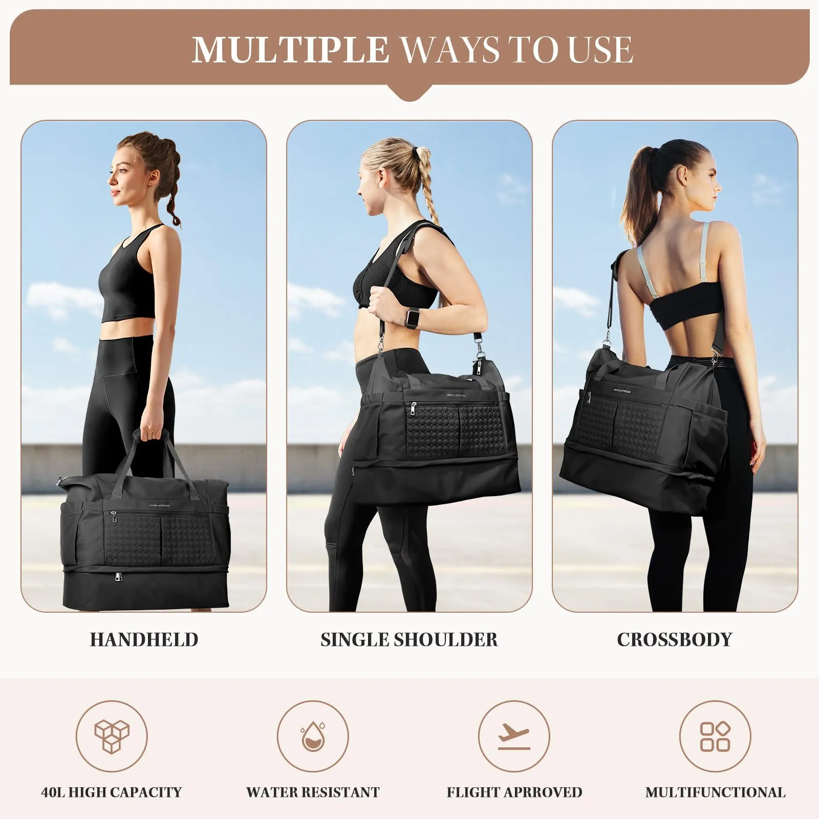maelstrom-gym-bag-for-women-40l-travel-duffel-bag-with-shoes-compartment-waterproof-sport-gym-tote-bags-swimming-yoga