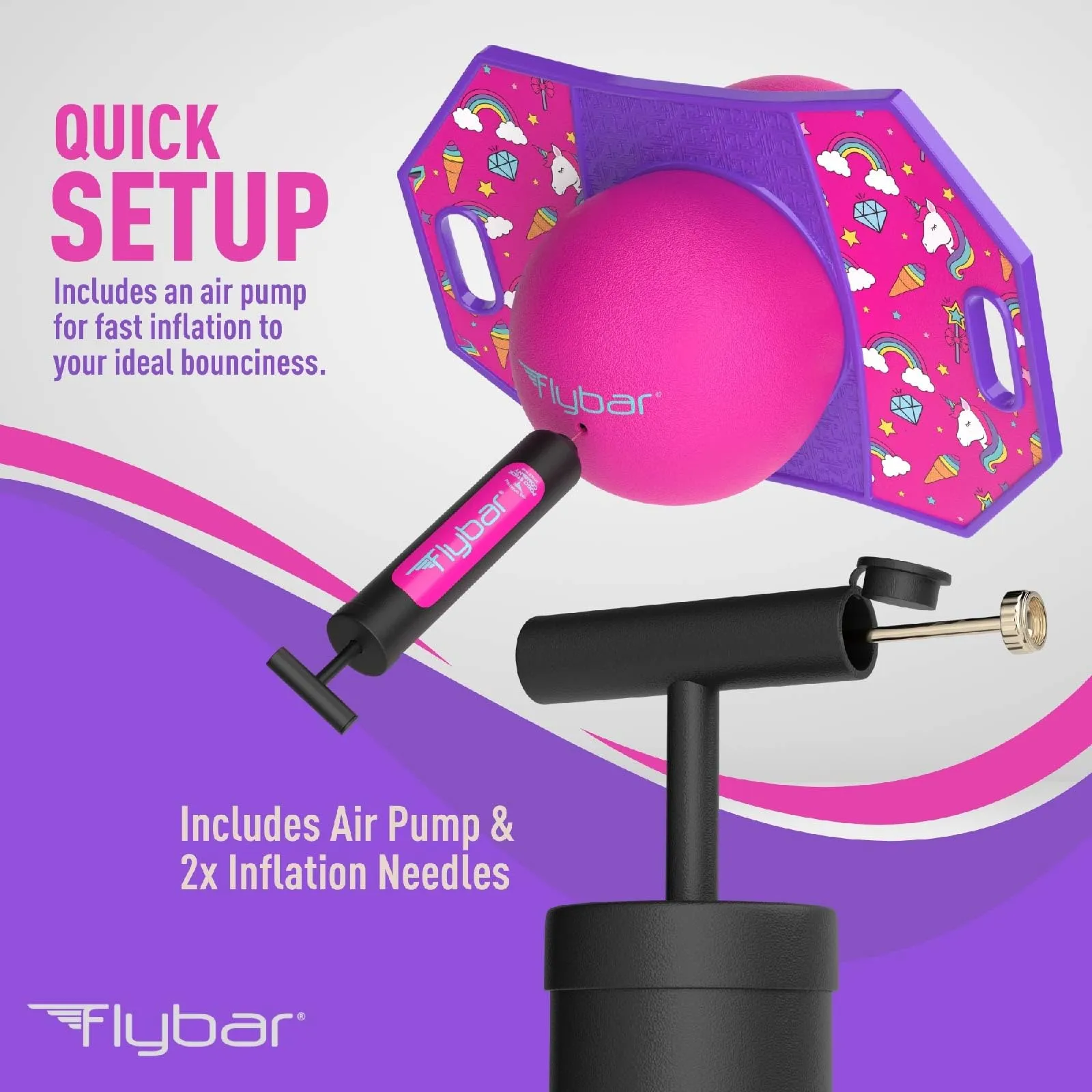 flybar-pogo-trick-ball-for-kids-trick-bounce-board-for-boys-and-girls-ages-6-up-to-160-lbs-includes-pump-easy-to-carry-handle-durable-plastic-deck-indoor-outdoor-toy-pogo-jumper