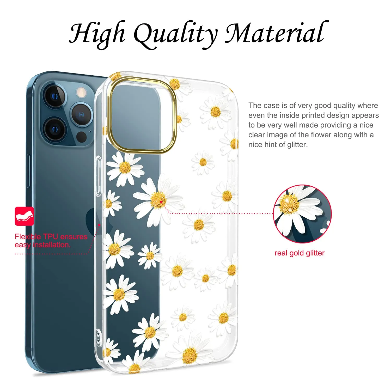 jiaxiufen-clear-case-compatible-with-iphone-12-iphone-12-pro-case-with-flowers-for-girls-women-shockproof-glitter-floral-pattern-hard-back-cover-phone-case-for-iphone-12-12-pro-6-1-daisy-white