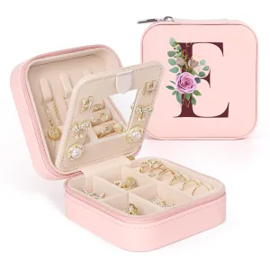 Étui à bijoux rose personnalisé
