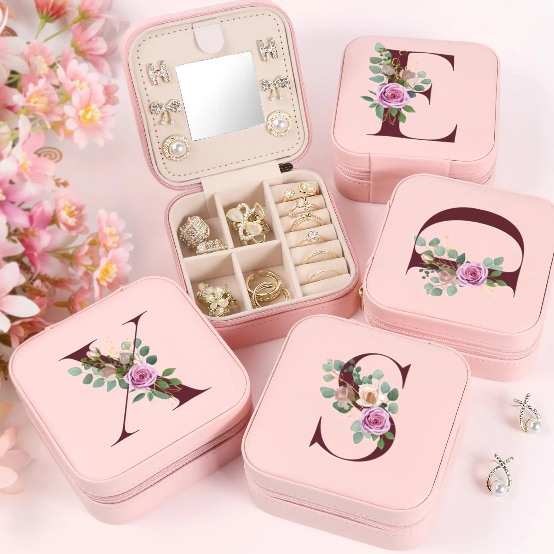 mfxip-mothers-day-gifts-for-mom-travel-jewelry-case-small-travel-jewelry-organizer-box-personalized-initial-pink-travel-jewelry-box-gifts-for-women-teens-girls