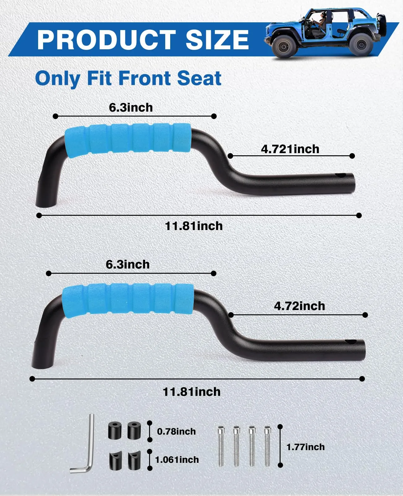sunsdrew-grab-handles-for-2021-2024-ford-bronco-2-4-door-only-fit-front-seat-roll-bar-handgrip-handle-upgraded-non-slip-aluminum-grip-handles-bronco-interior-accessories-not-fit-rear-seat