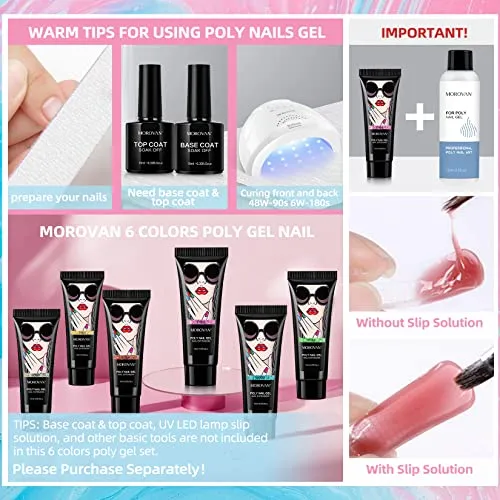 morovan-poly-gel-kits-6-colors-poly-nails-builder-gel-kits-for-extension-kit-professional-poly-nail-gel-kits-starter-kit-for-art-nail-beginners-the-choice-of-poly-gel-nail-kit-diy