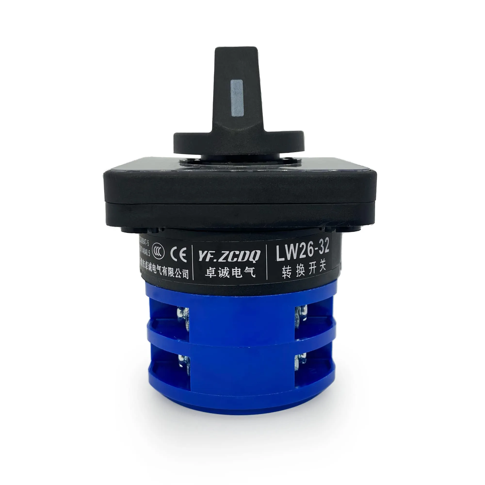 lepevney-changeover-switch-universal-rotary-cam-selector-latching-switches-2-positions-8-terminals-lw26-32-c04-2-660v-32a-black-blue
