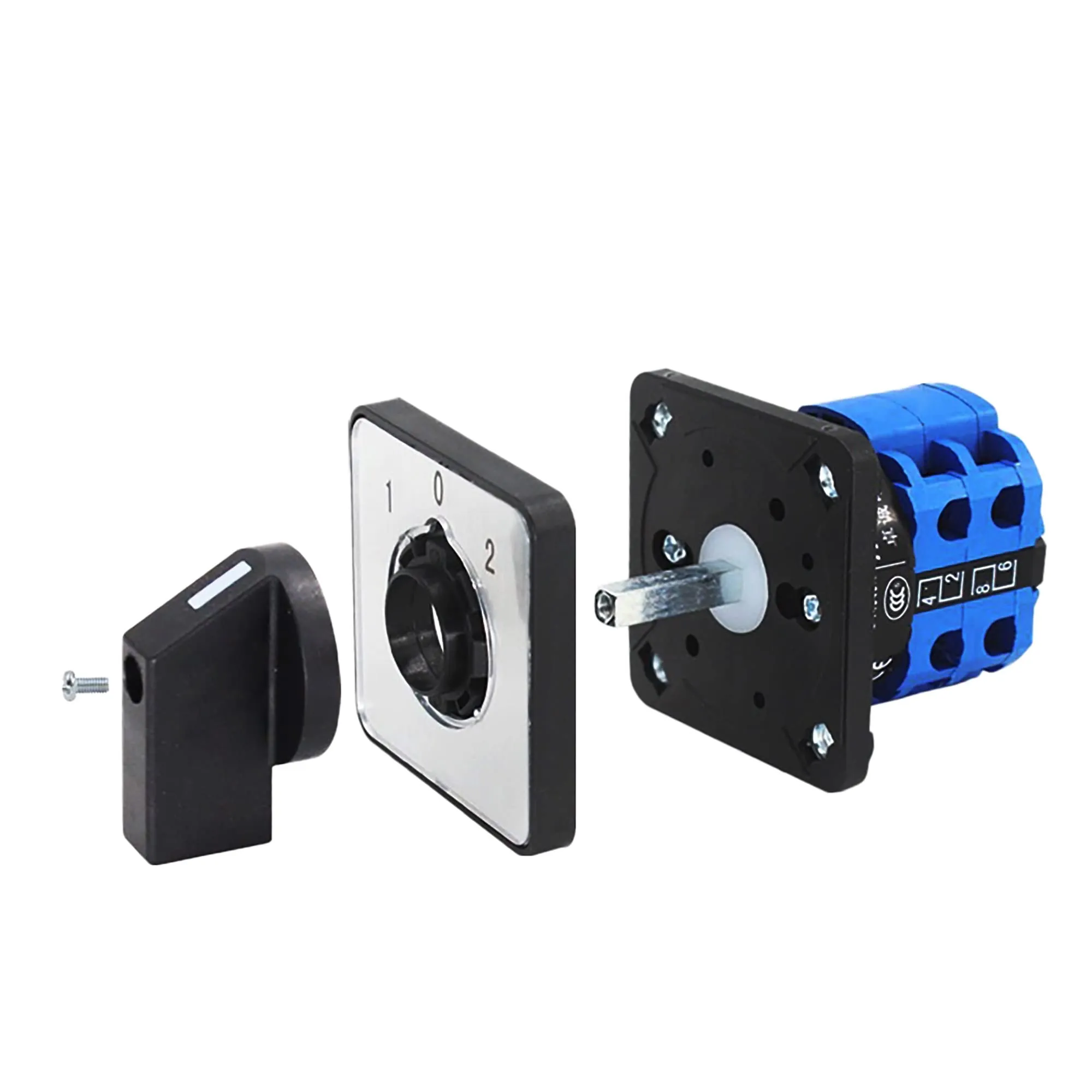 lepevney-changeover-switch-universal-rotary-cam-selector-latching-switches-2-positions-8-terminals-lw26-32-c04-2-660v-32a-black-blue