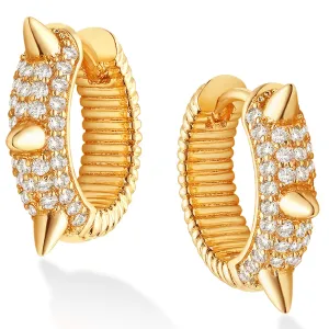 Boucles d'oreilles Huggie en Or avec Piquants
