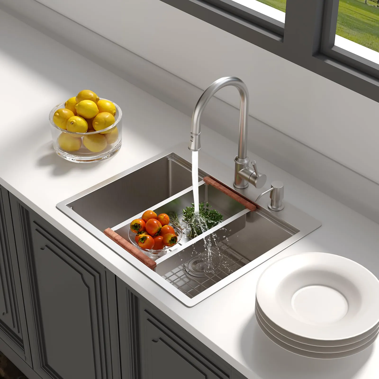 lordear-drop-in-kitchen-sink-25-inch-stainless-steel-drop-in-workstation-sinks-16-gauge-ledge-workstation-25x22-drop-in-topmount-single-bowl-kitchen-sink-with-accessories