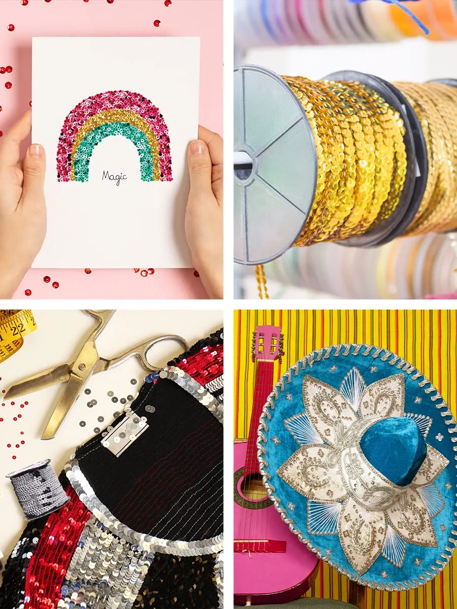 mandala-craft-6mm-flat-sequin-strip-yellow-sequins-on-a-roll-yellow-sequin-trim-by-the-yard-100-yds-string-metallic-sequin-strand-for-crafts-sequin-fringe-sewing