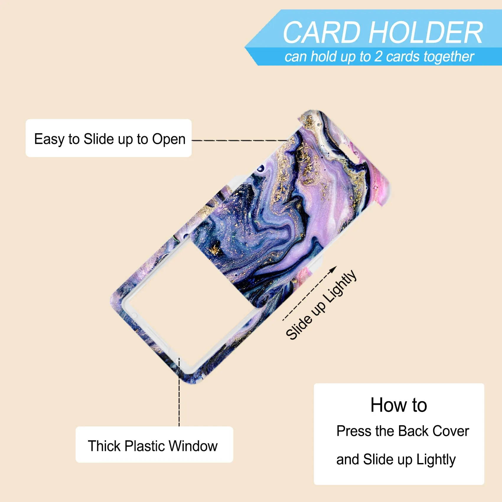 badge-holder-with-retractable-reel-cute-badge-reel-with-belt-clip-carabiner-and-key-ring-vertical-id-name-card-protector-cover-case-for-office-worker-nurse-teacher-student-purple-marble