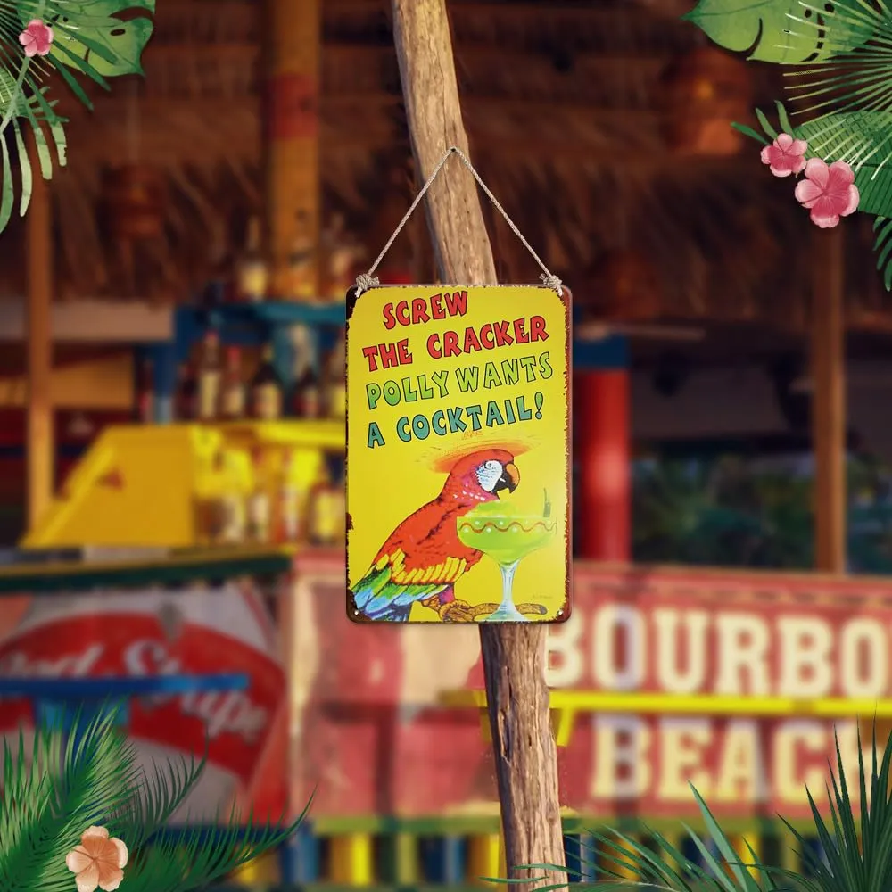 tiki-bar-decor-tiki-bar-signs-screw-the-cracker-polly-wants-a-cocktail-outdoor-bar-signs-wall-decor-tiki-bar-accessories-12x8-inches-tiki-decorations-welcome-sign-pool-signs-and-decor-outdoor-pool