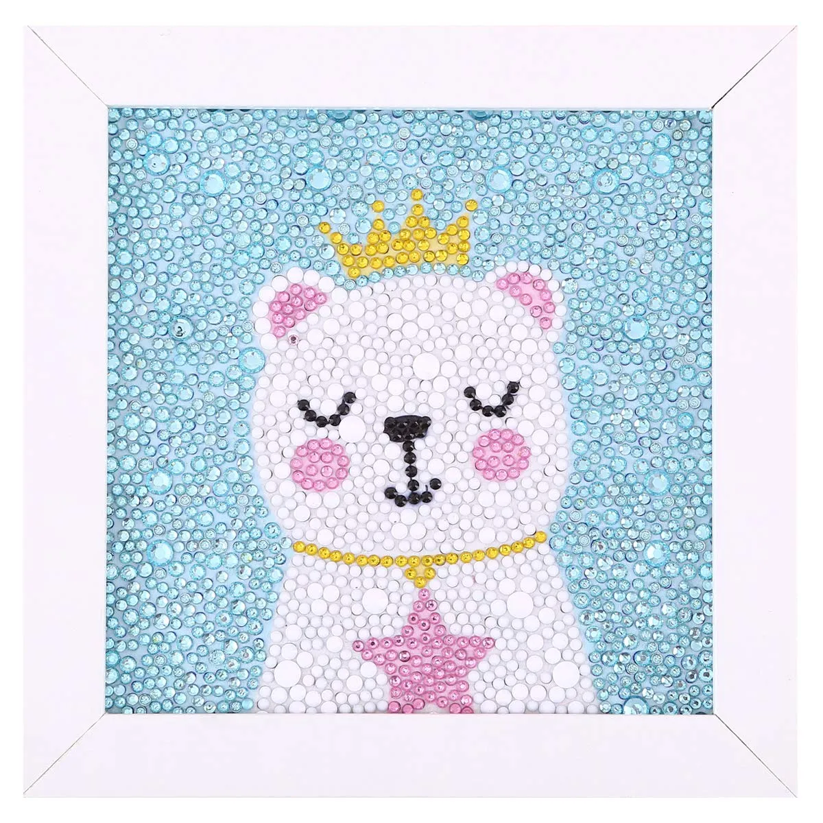 maydear-small-and-easy-diy-5d-diamond-painting-kits-with-frame-for-beginner-with-white-frame-for-kids-wishing-bear-6x6-inch