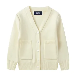 Suéter Cardigan de Niños con Cuello en V