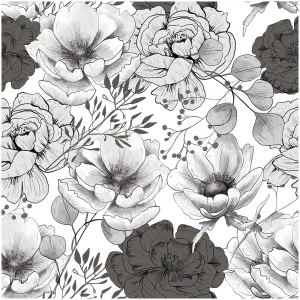 Luvdecor Abnehmbare Blumen Tapete