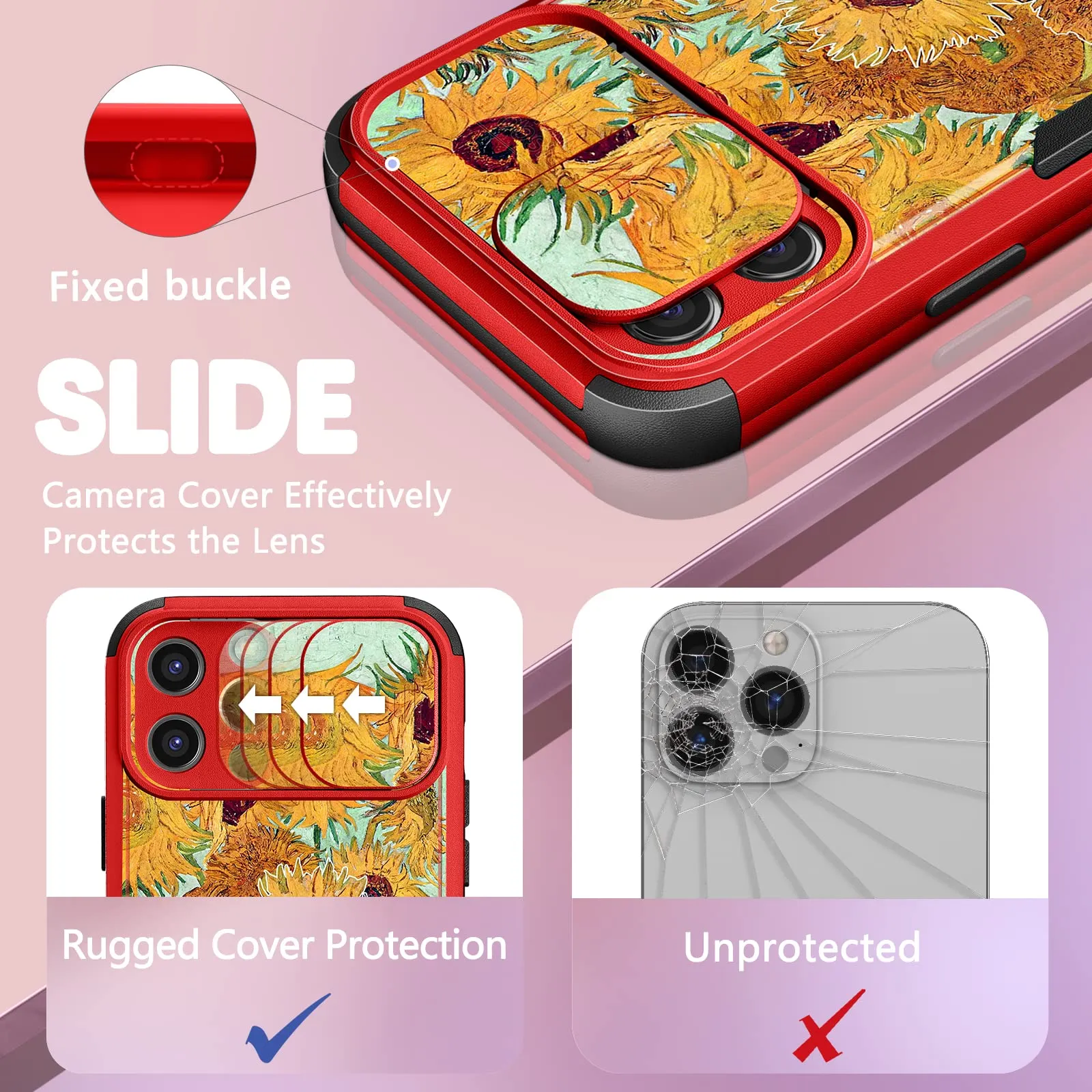 plakill-for-iphone-13-pro-max-phone-case-with-camera-cover-for-women-girls-men-heavy-duty-protective-shockproof-cute-sunflower-cases-for-iphone-13-pro-max-with-slide-camera-protect