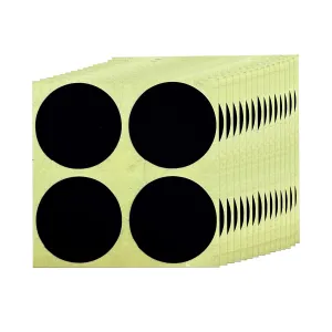 Pegatinas de Fósforos de Círculo Negro - Pack de 60