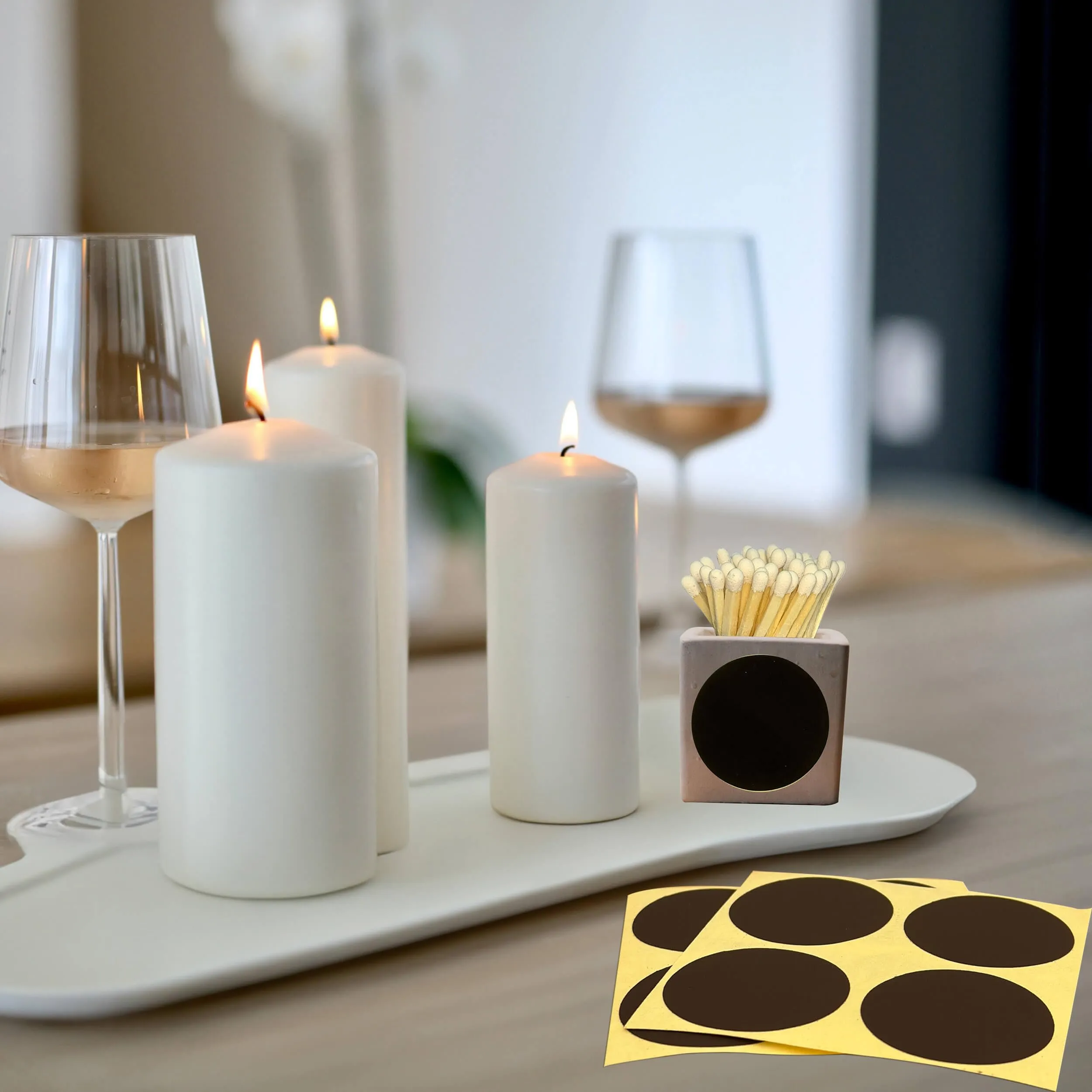 jhzabpo-1-5-safety-matches-sticker-black-circle-match-strikers-pack-of-60