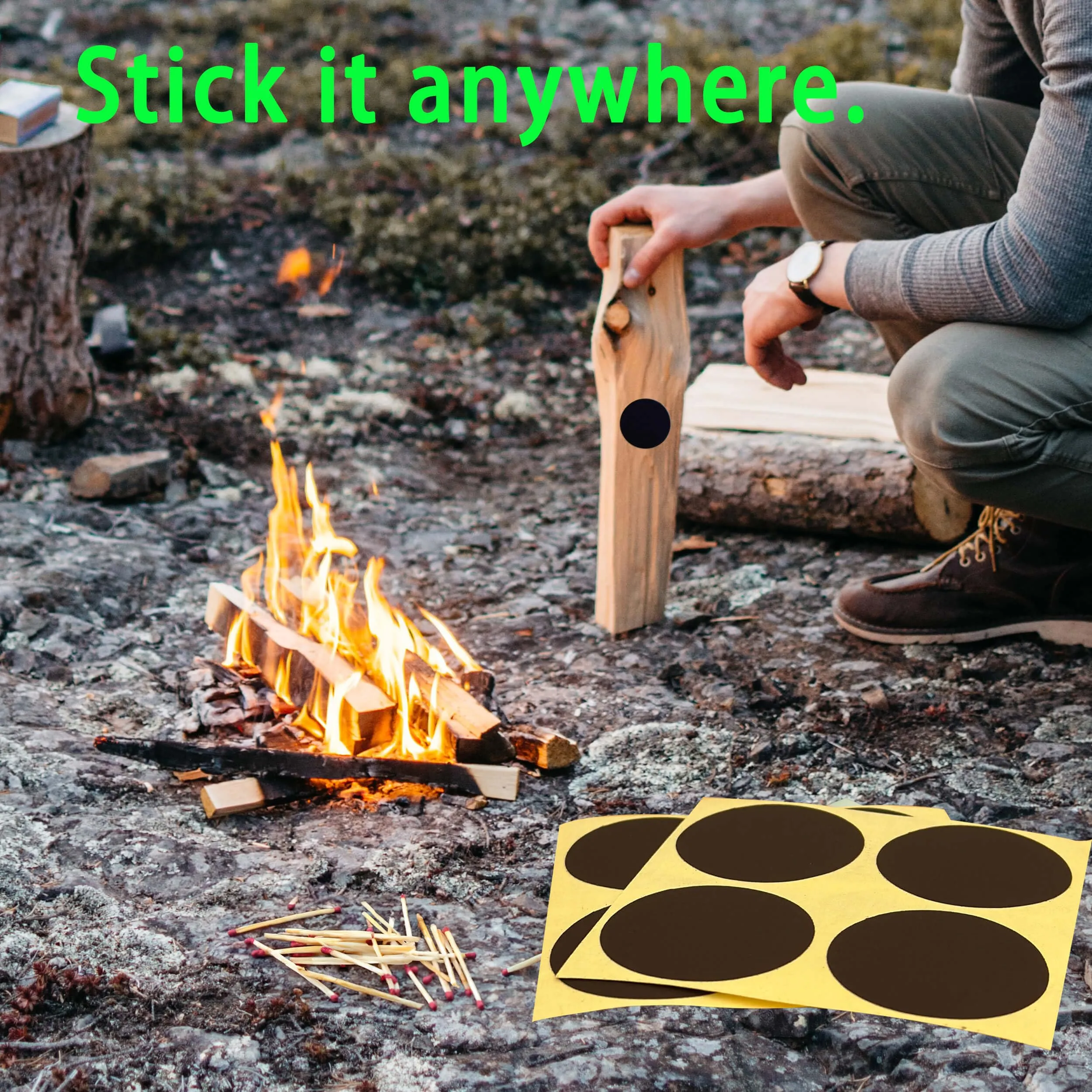 jhzabpo-1-5-safety-matches-sticker-black-circle-match-strikers-pack-of-60