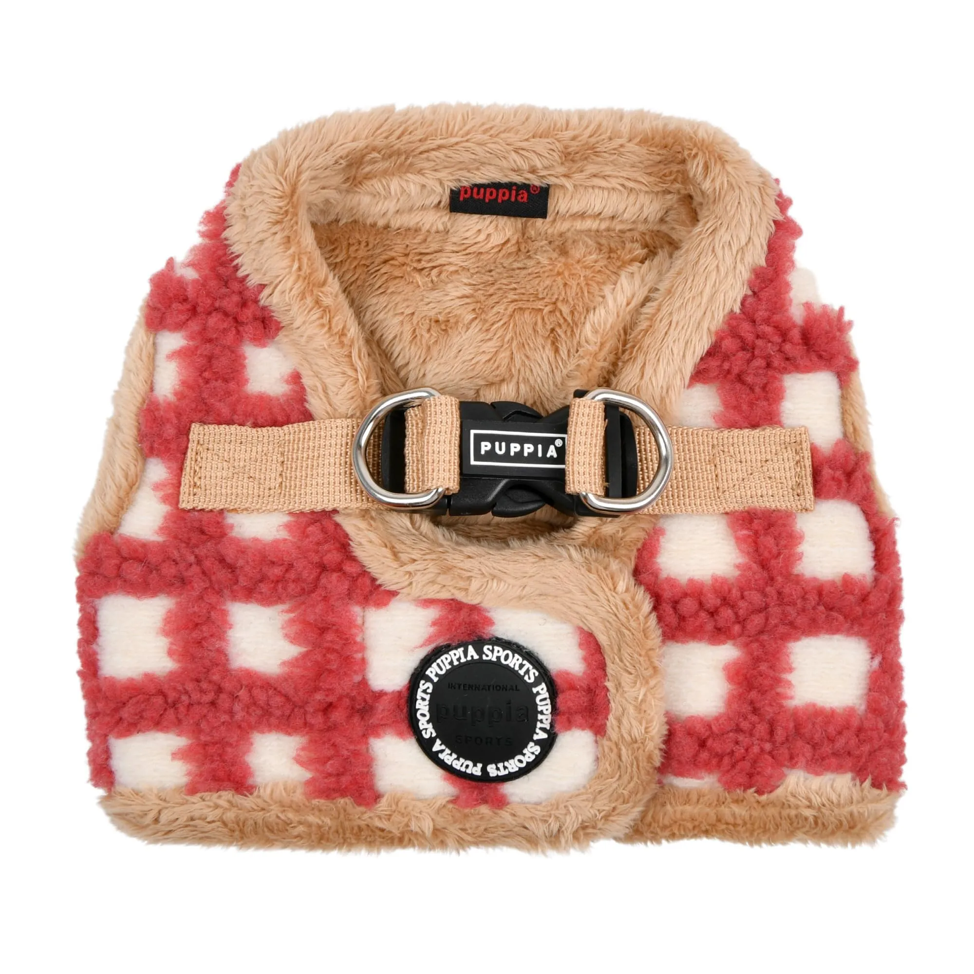 puppia-stefan-vest-dog-harness-step-in-warm-winter-tumbling-waffle-pattern-for-small-and-medium-dog-coral-large